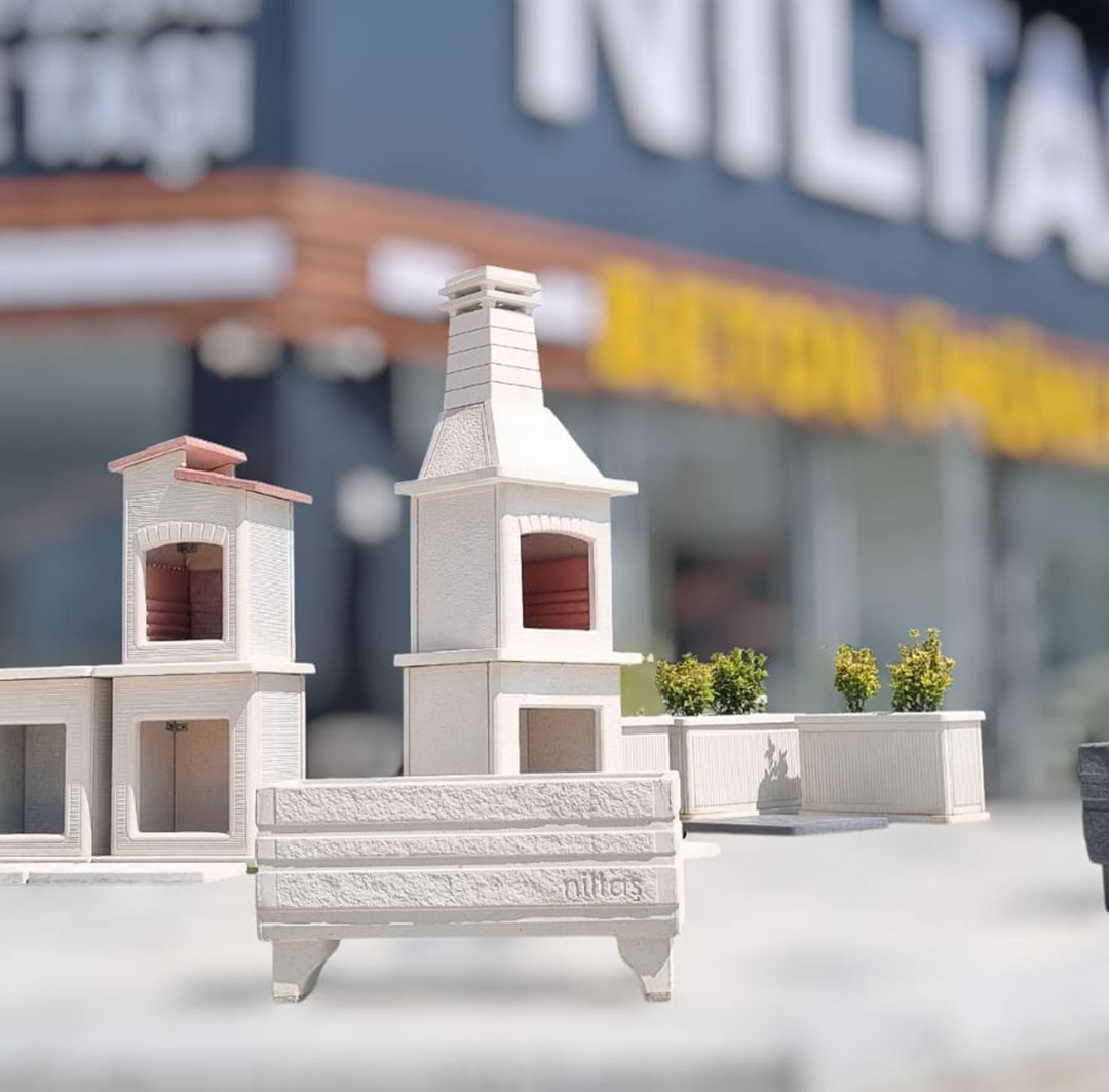 Beton Çiçeklik Çeşme ve Masa Takımları